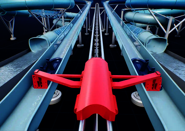 3D Darstellung des Startbereich des Slide Coasters.