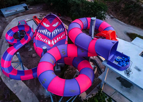 Pink-lila RR2050 und ein farbenfroher Lotus in der Bauphase.